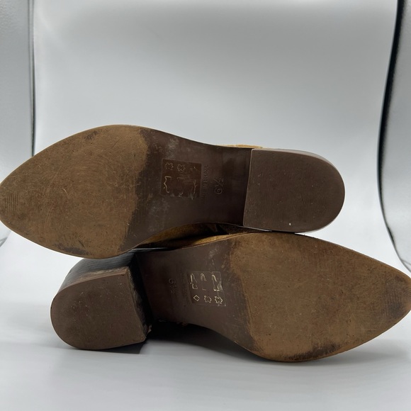 Madewell Sz 6.5 The Hailie Equestrian Brown Suede Boot Western Boho - Picture 6 of 16